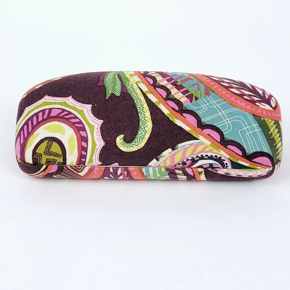 Vera Bradley Eyeglass Hard Case Padded~Floral Brown Blue Green Pink Orange~EMPTY - Picture 2 of 9